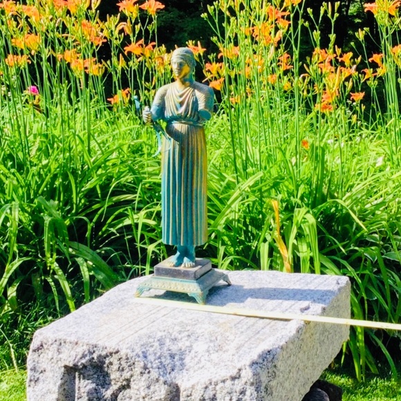 Sculpture GRECIAN GOD OOAK Roman Brass Pantina - Picture 3 of 16